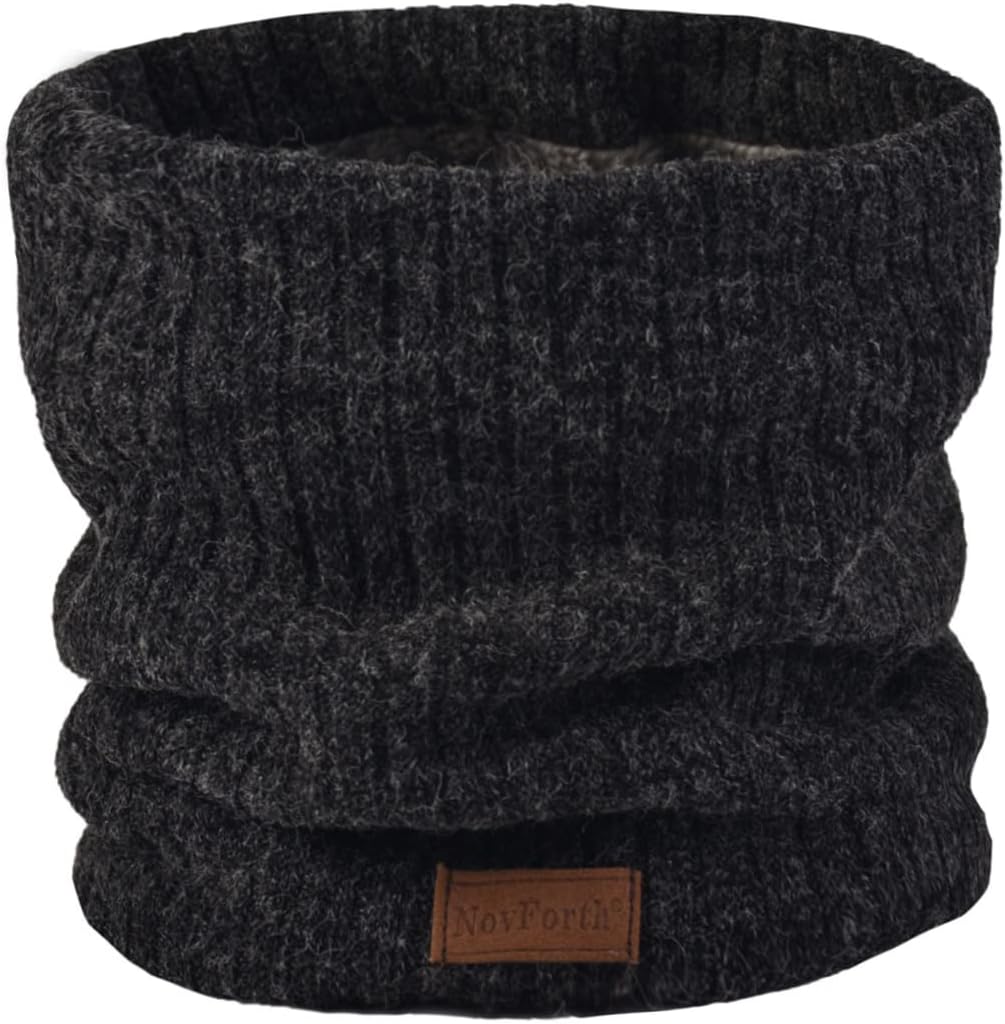 NovForth Winter Neck Warmer Fleece Lined Infinity Scarf Double-Layer Fleece Thic...