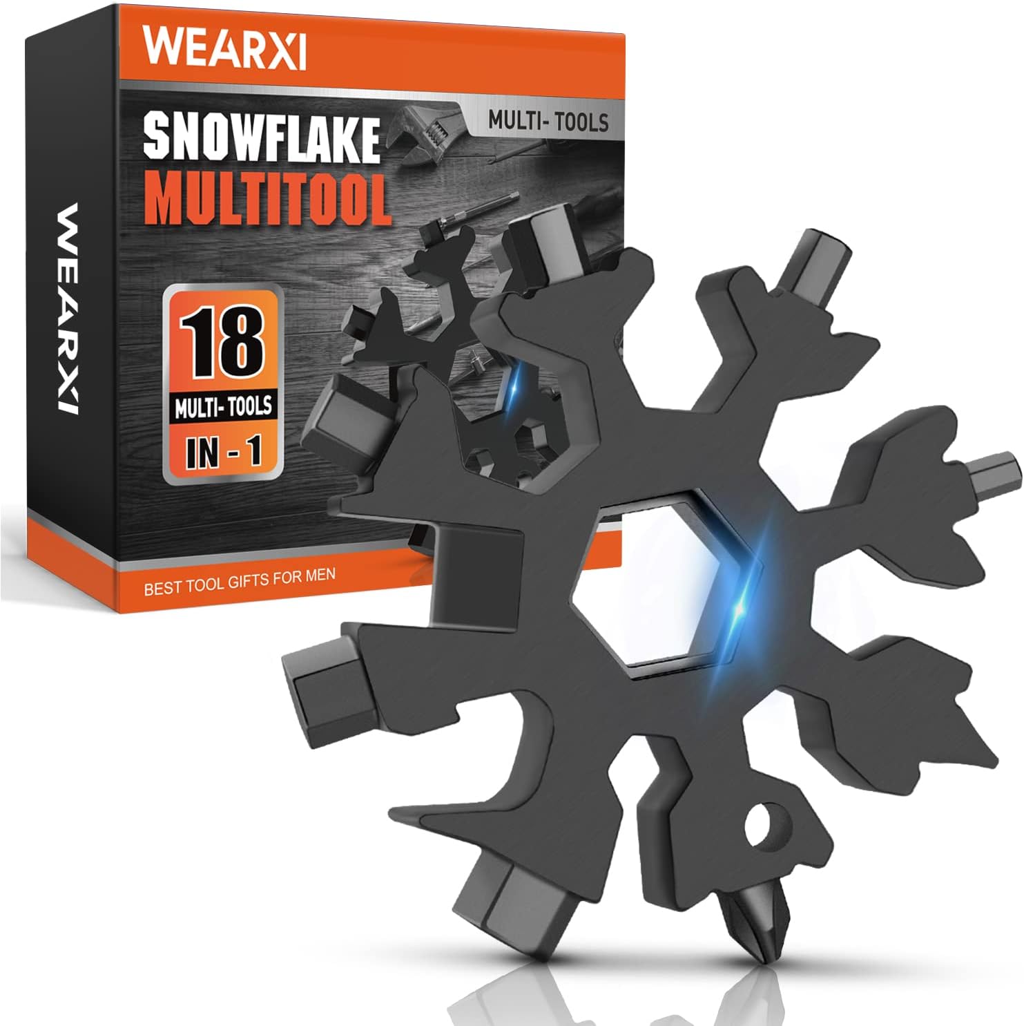 Stocking Stuffers for Men, Gifts for Men 18 in 1 Snowflake Multitool, Mens Stock...