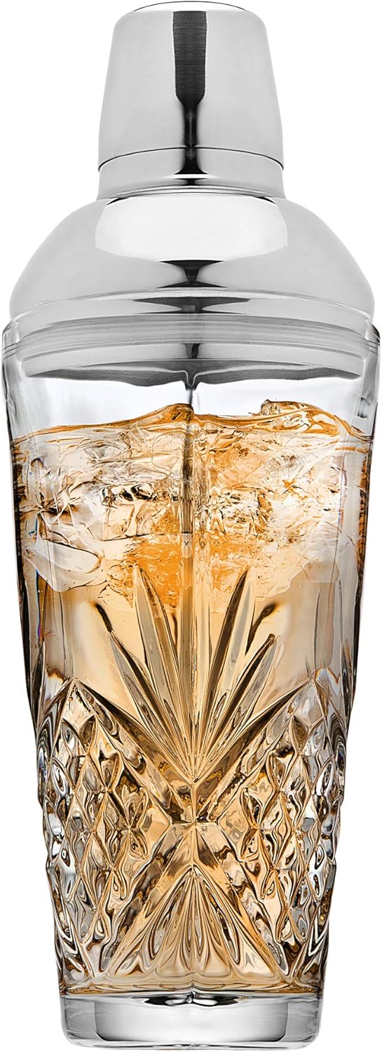 Godinger Dublin Cocktail Shaker, Martini Shaker, 17oz Silver