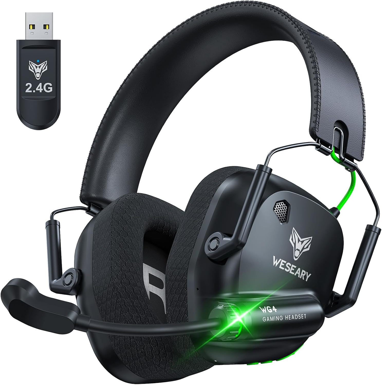 WESEARY 3D Wireless Gaming Headset for PC, PS4, PS5, Mac, Switch, Mobile | Bluet...
