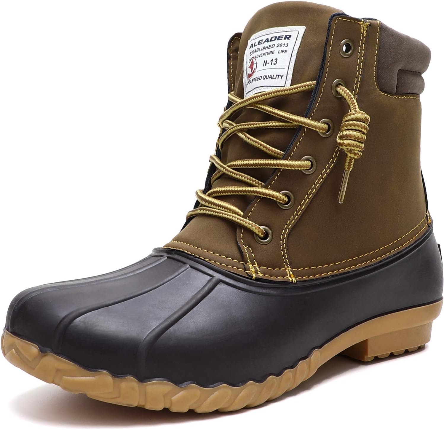 ALEADER Mens Duck Boot | Waterproof Shell | Fur Lined Insulated Winter Snow Boot...