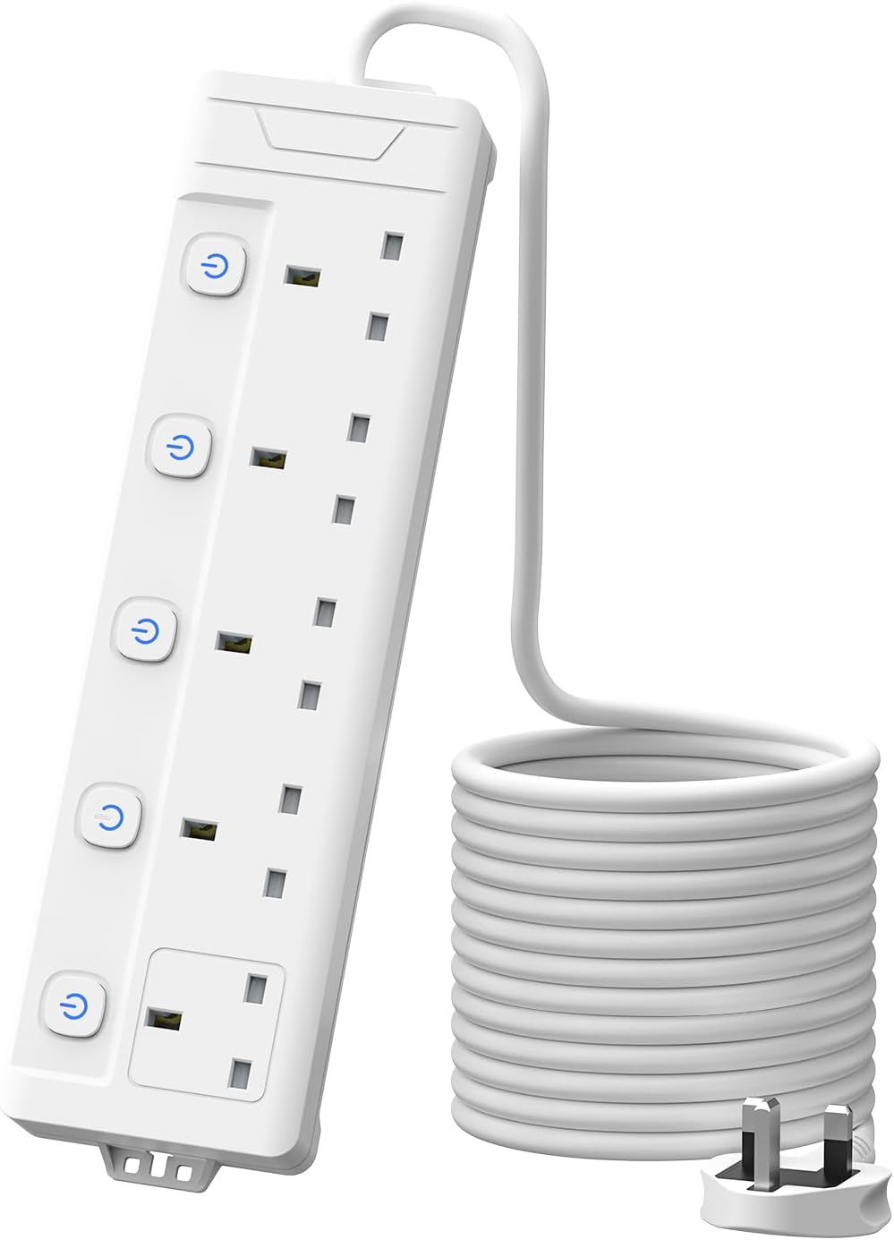 5M Extension Lead, 5 Gang Extension Lead with Individually Switches, MSCIEN 5 Me...