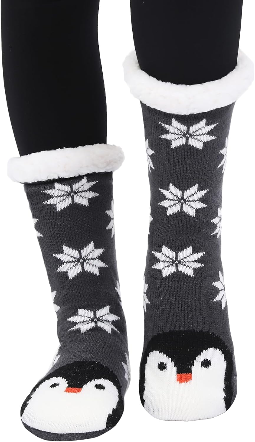 WYTartist Women Slipper Socks Super Soft and Warm Fleece Lined Socks Stripe Cute...