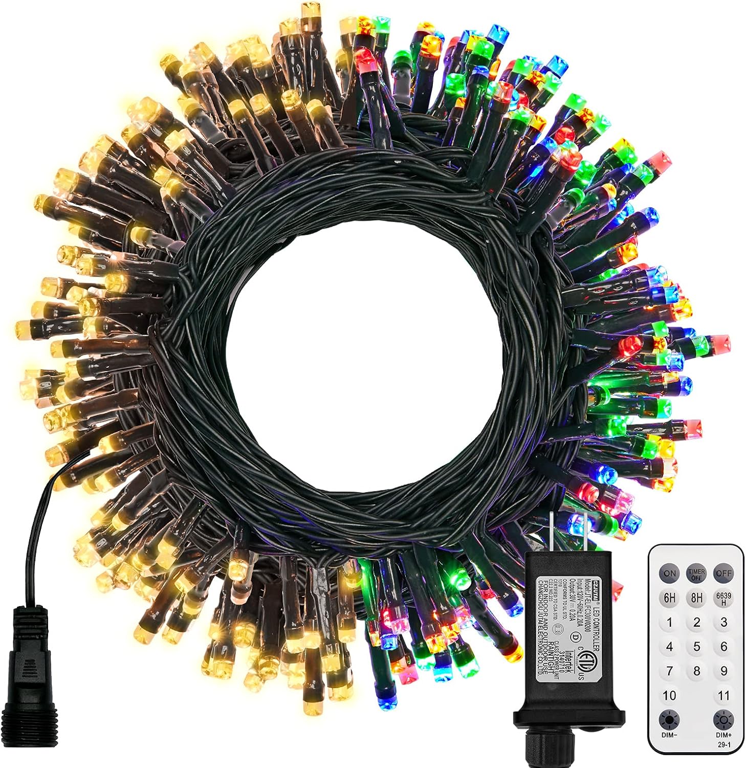 Minetom Christmas Lights, 66ft 200 LED Outdoor Christmas Tree Lights with Remote...