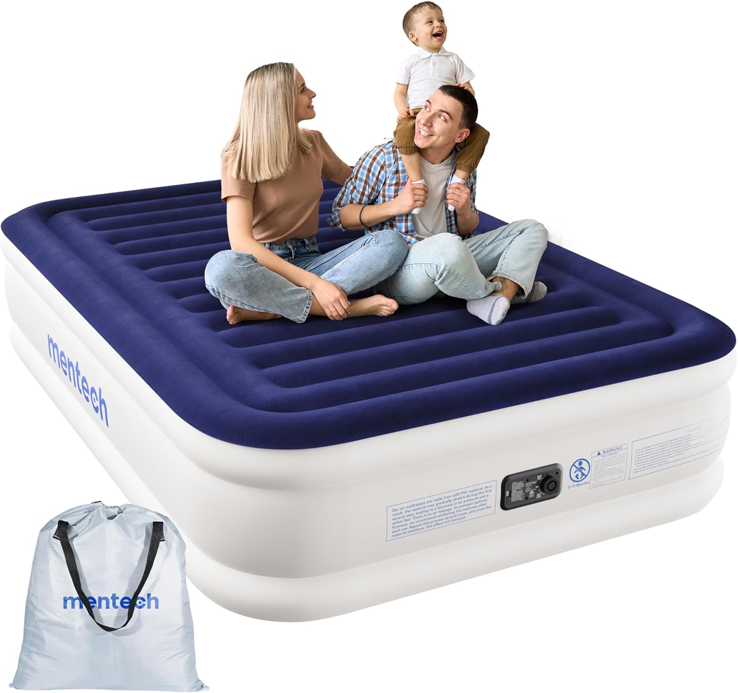 Queen Air Mattress with Built in Pump, 18'' Luxury Comfort Raised Blow Up Mattre...