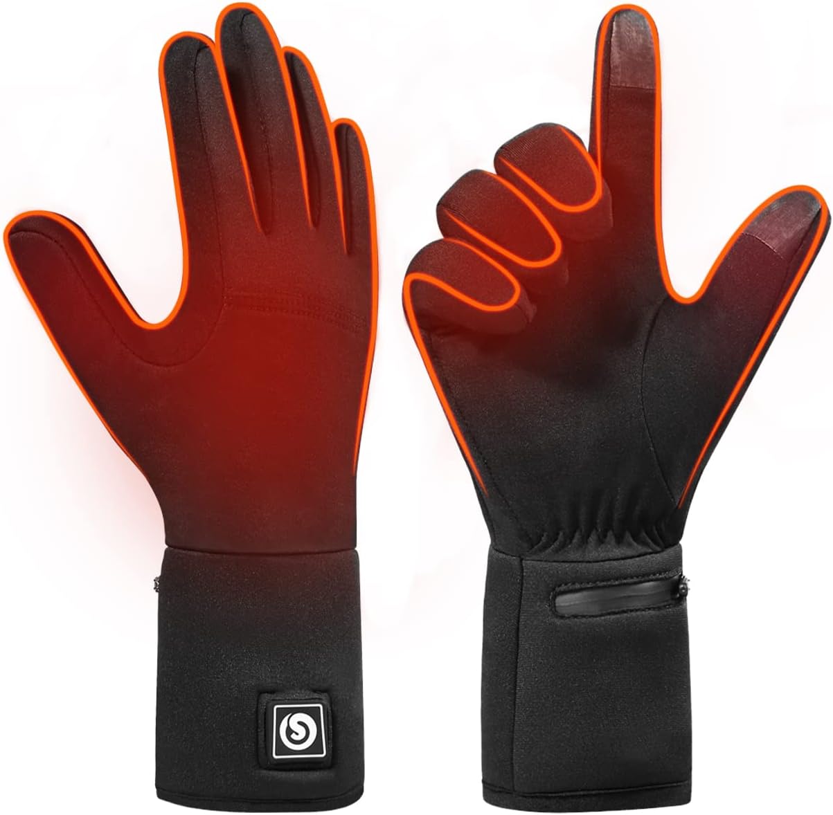 DAY WOLF Heated Glove Liners, 7.4V Heated Gloves for Men Women Black Thin Gloves...