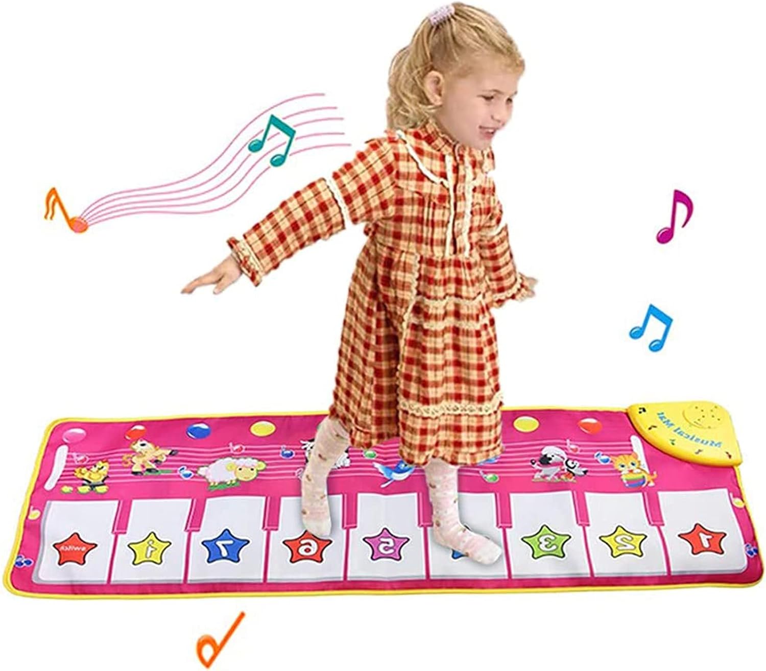 Piano Music Mat, Educational Music Toys Gifts for 1-6 Year Old Girls Boys Toddle...