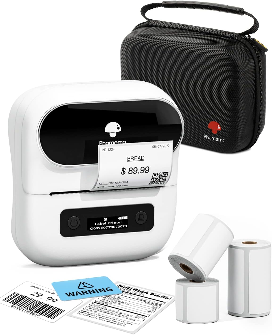 Phomemo Label Maker, M220 Portable Label Printer Machine with Bluetooth for Home...