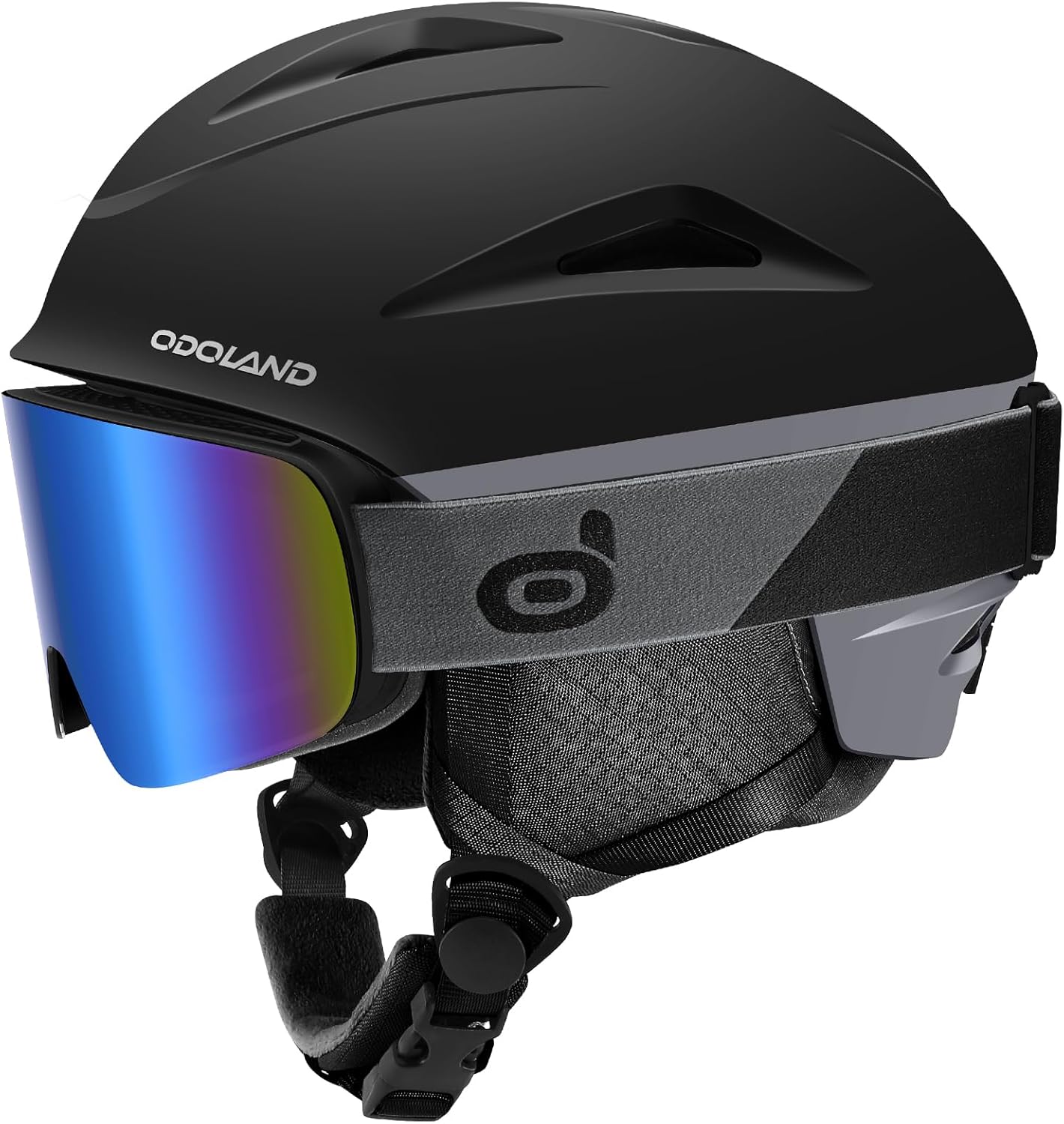 Odoland Ski Helmet, Snowboard Helmet with Ski Goggles, Audio Compatible, Shockpr...