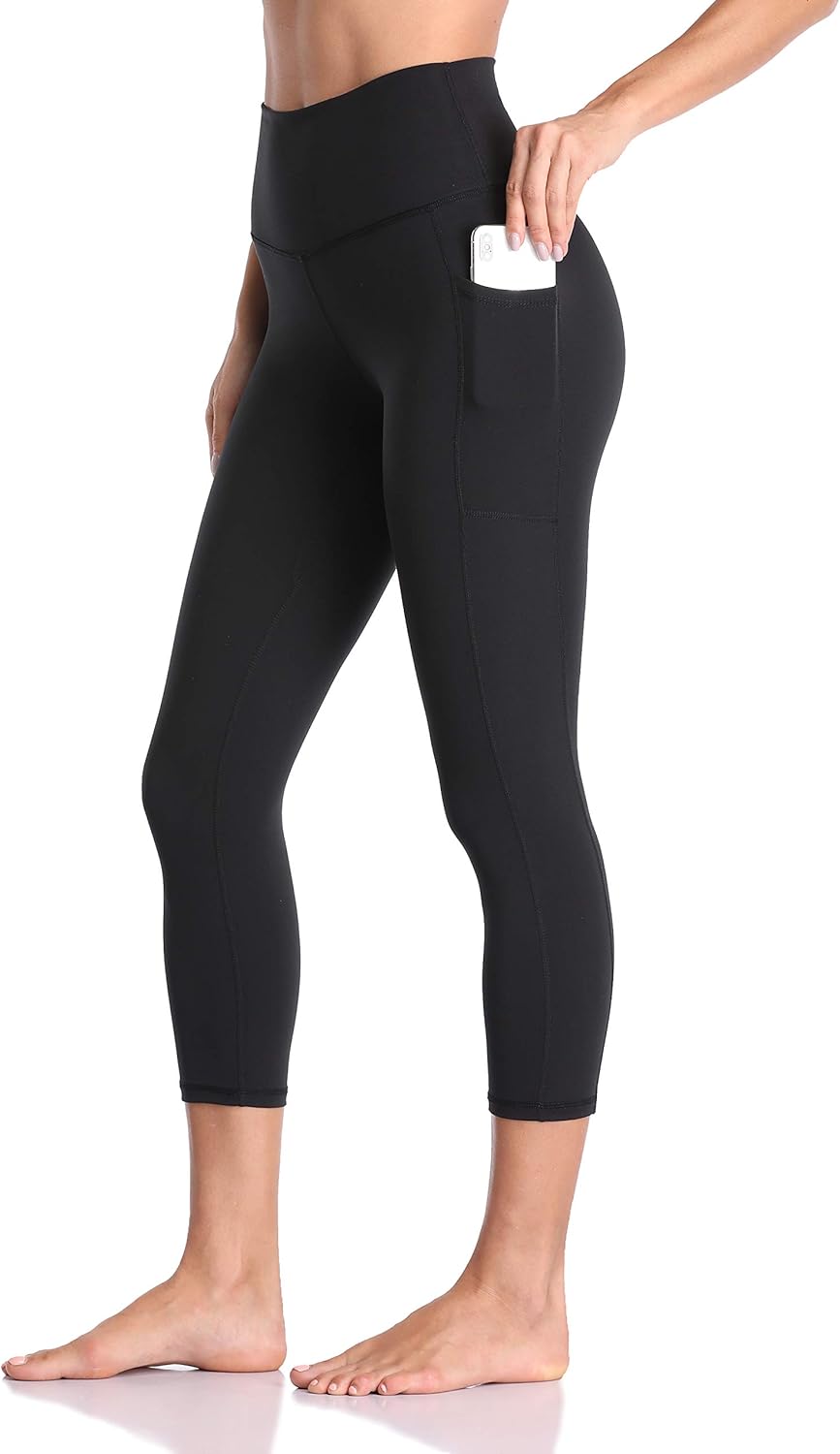 Colorfulkoala Women's High Waisted Yoga Capris 21" Inseam Leggings with Pockets...