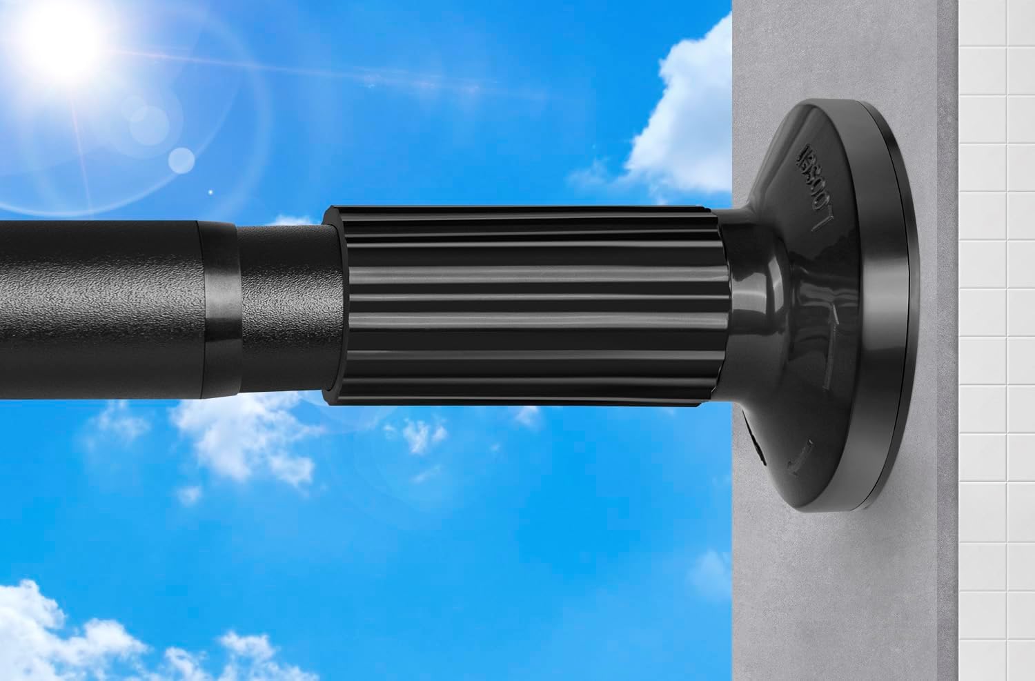 Tension Curtain Rod 51-165In(4.25-13.75Ft), Extra Long Curtain Rod No Drilling f...