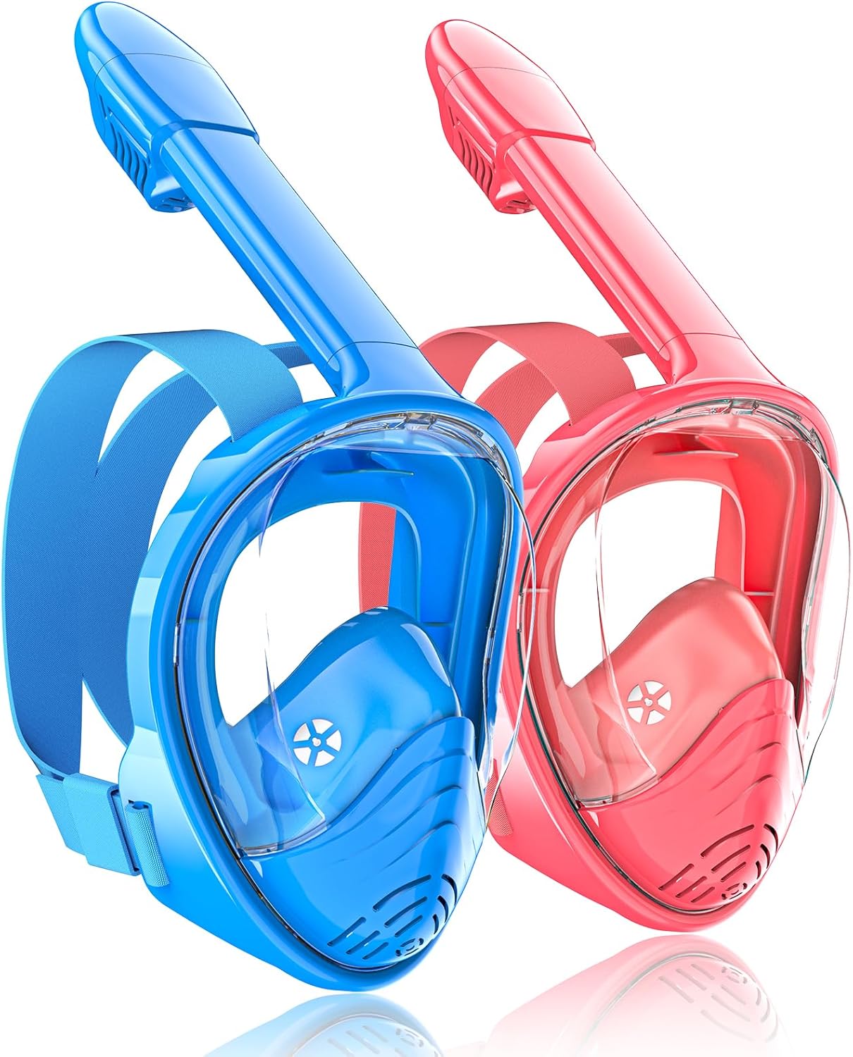 QingSong Kids Snorkel Mask Full Face, Snorkeling Set with Camera Mount, 180 Degr...