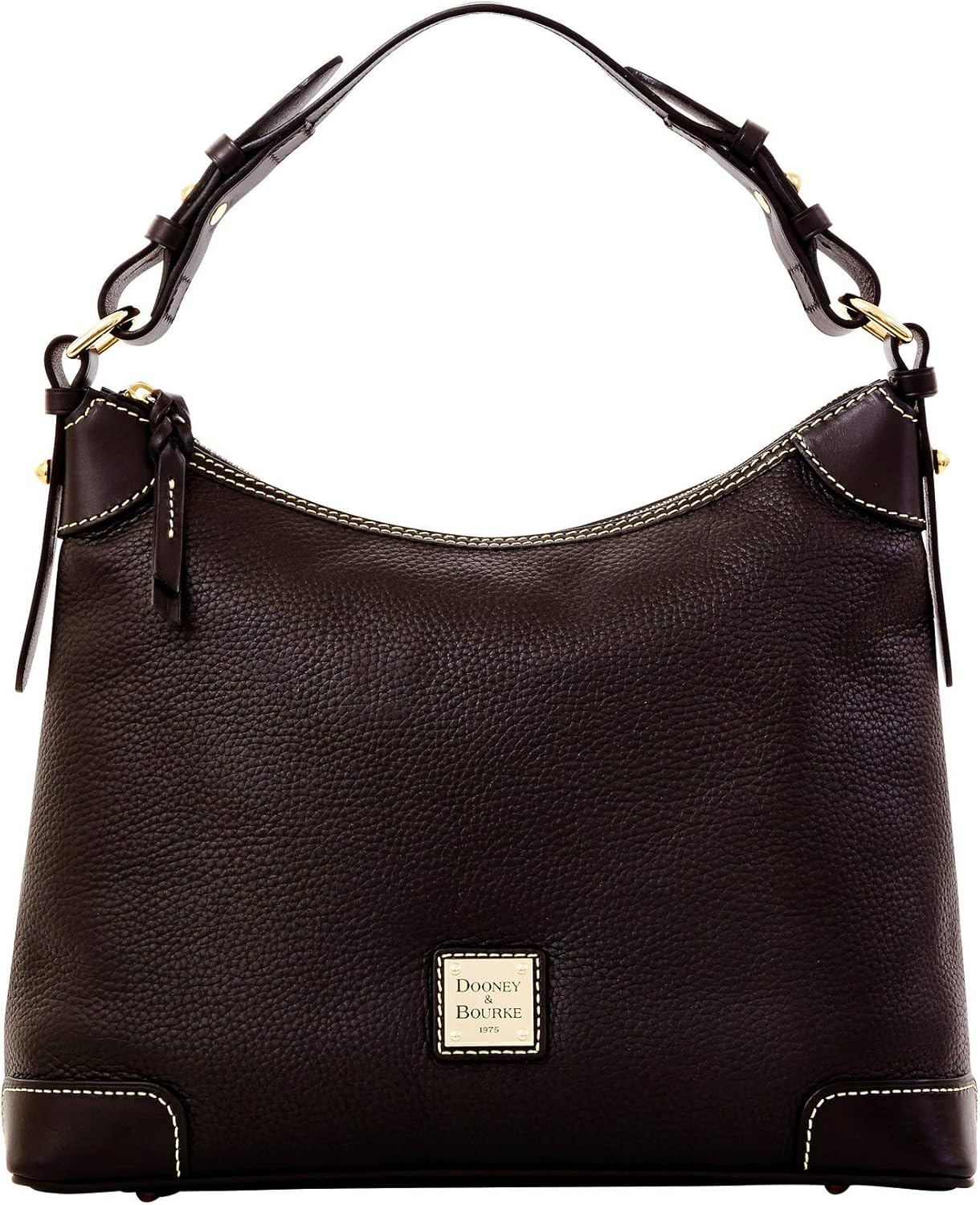Dooney & Bourke Women's Hobo Shoulder Bag in Pebble Grain Leather, Large Handbag...