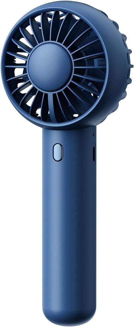 Gaiatop Mini Portable Fan, Navy Blue, Cute Design, Powerful Wind, Handheld and D...