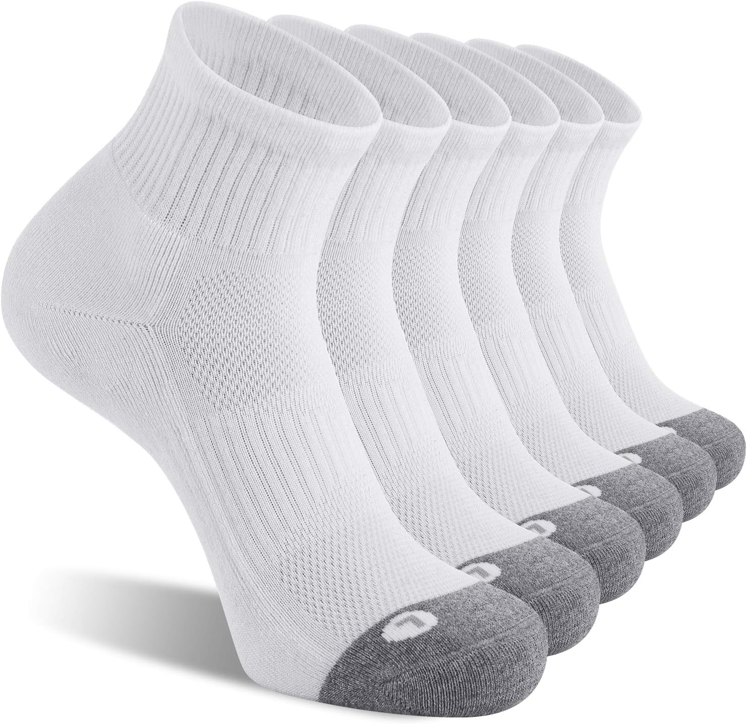 FITRELL 6 Pack Men's Athletic Ankle Socks Cushione...