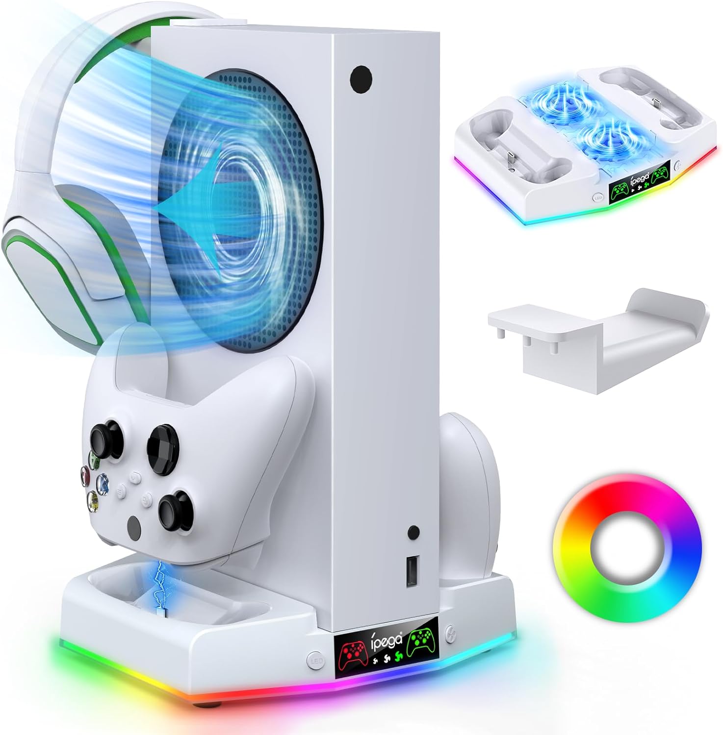 Upgraded Cooing Fan Stand for Xbox Series S with Charger Station, MENEEA Control...