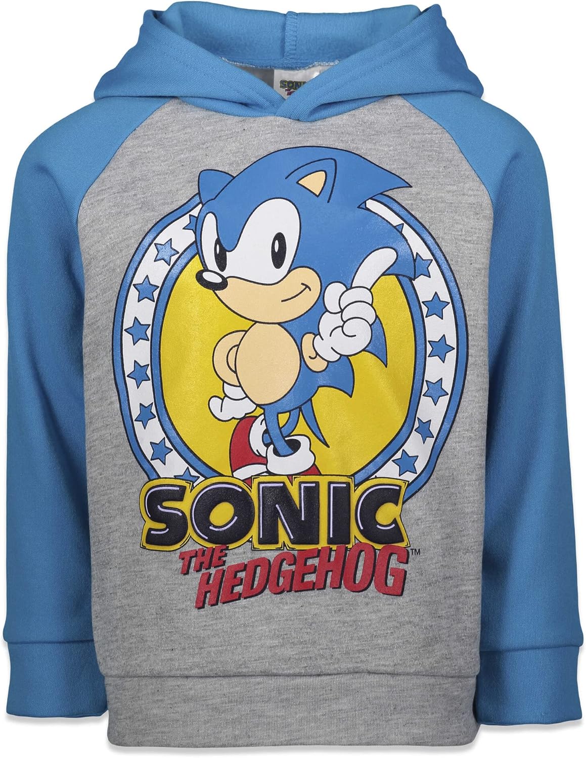 SEGA Sonic the Hedgehog Tails Knuckles Hoodie Toddler to Big Kid 6 Blue/Gray
