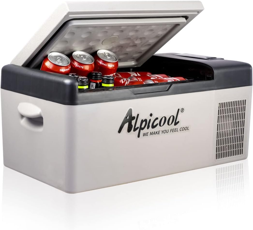 Alpicool C15 Portable Freezer,12 Volt Car Refrigerator, 16 Quart (15 Liter) Fast...