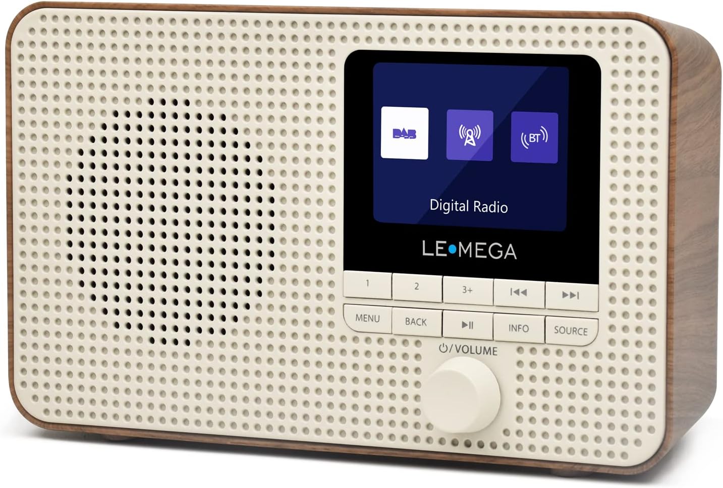 LEMEGA DR3 DAB Radio with Bluetooth,Mains and Battery Powered Portable Kitchen D...