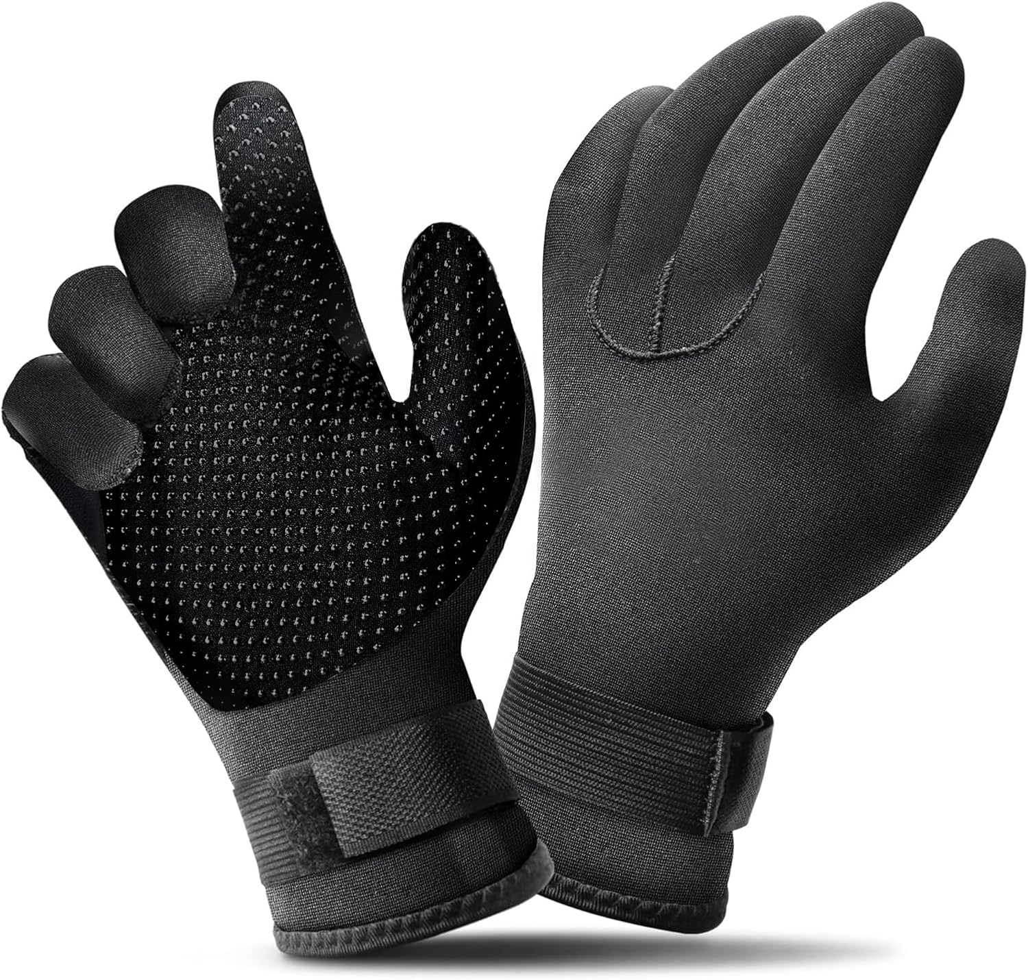 SUPERFA 5mm Neoprene Gloves Swimming, 5mm Wetsuit Gloves with Adjustable Strap,...