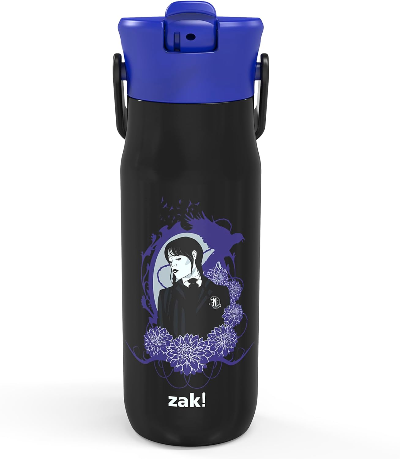 Zak Designs Harmony Wednesday Water Bottle for Travel or At Home, 20oz Recycled...