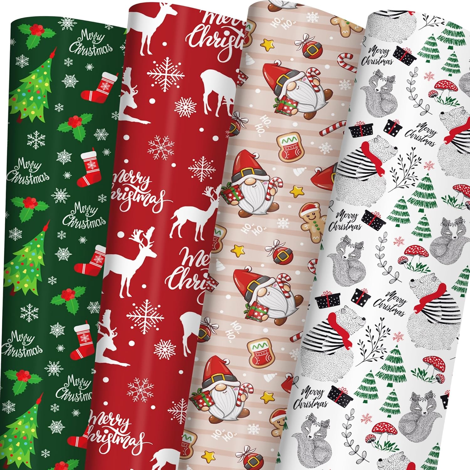 SaringSwoon Christmas Wrapping Paper for Boys Girls Kids Adults - Xmas Gift Wrap...