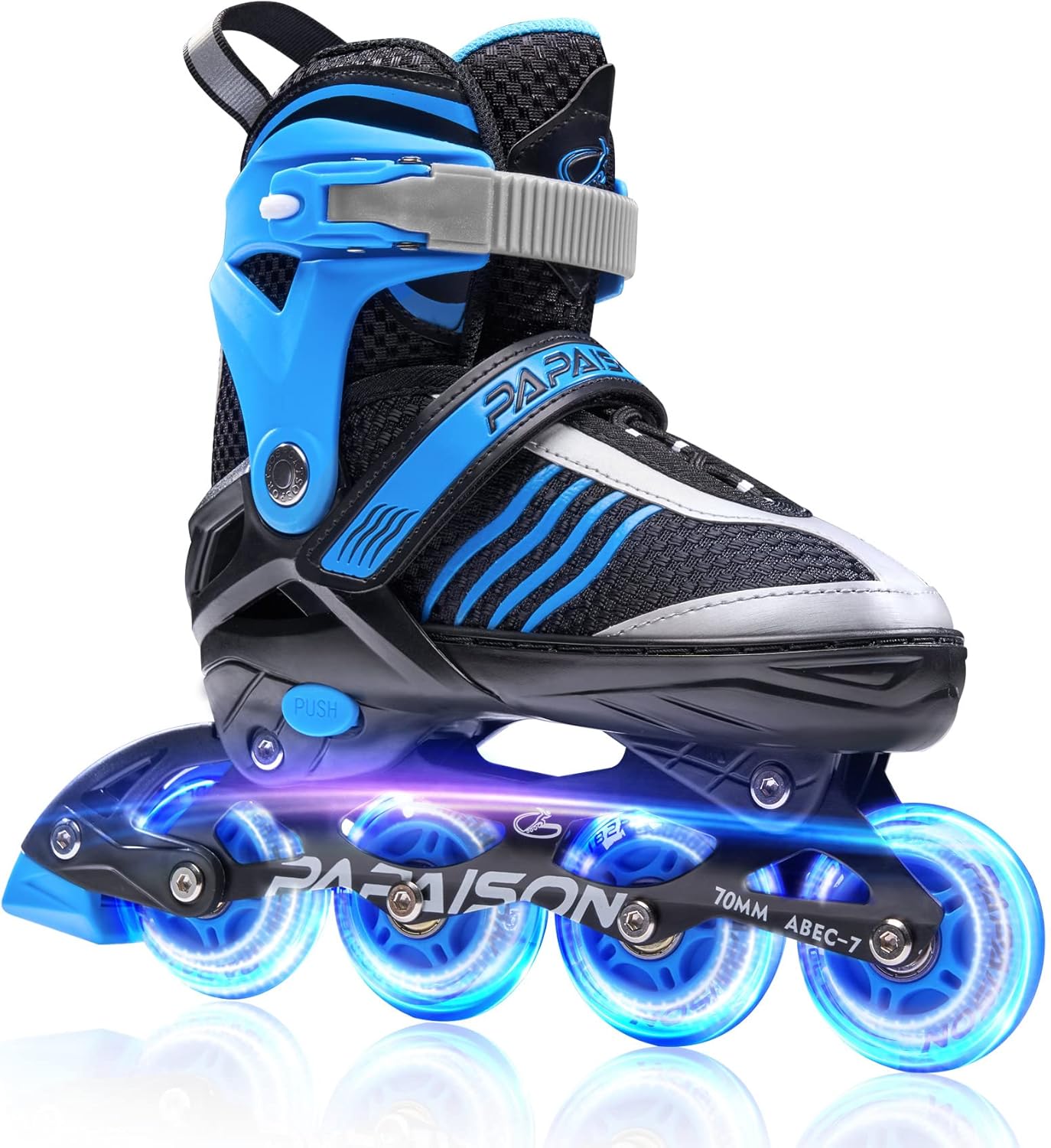 PAPAISON Adjustable Inline Skates Boys Ages 4-12, Roller Skates for Girls Kids w...