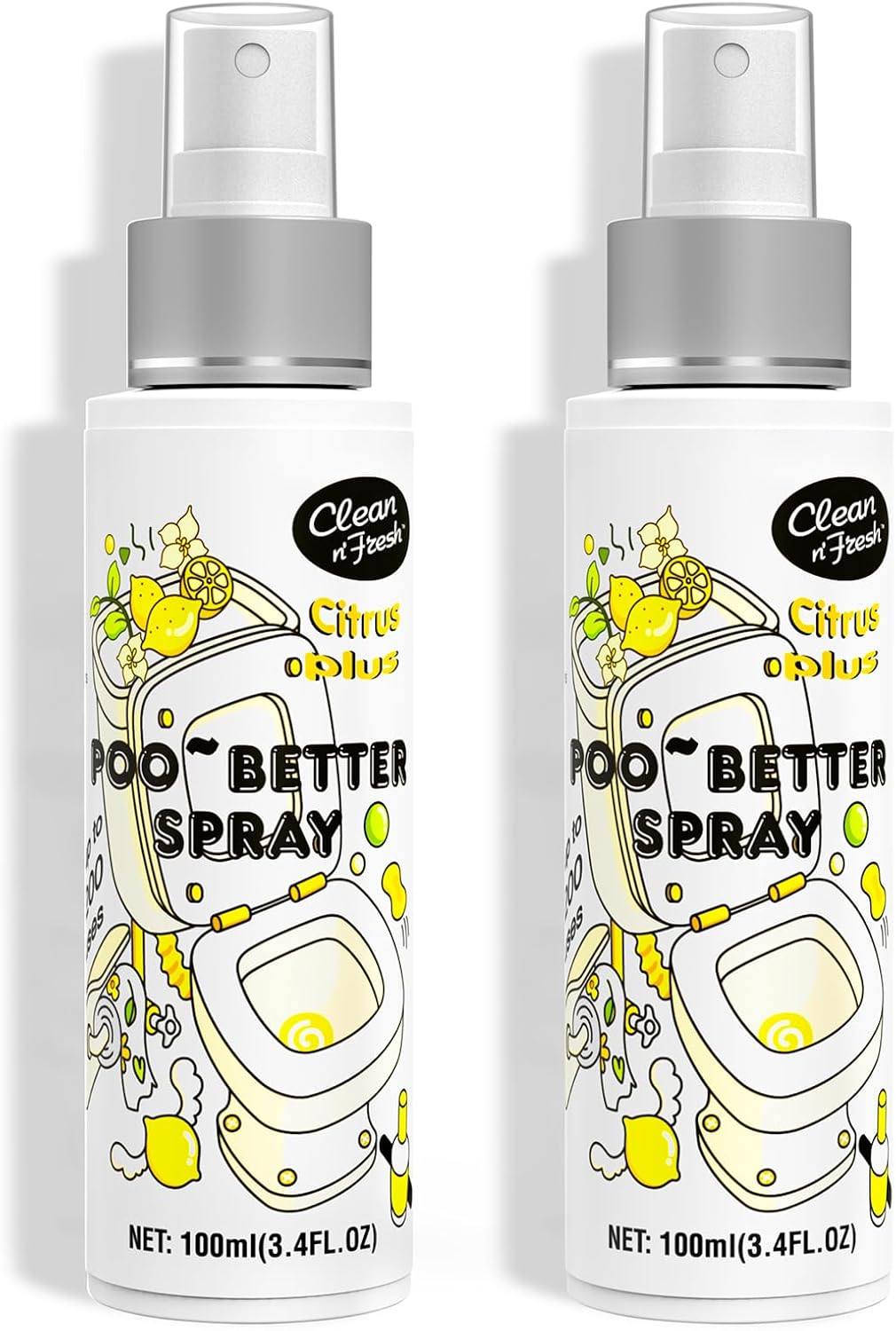 Clean-n-Fresh Toilet Spray, 6.8 Fl.oz Poo Spray | Up to 400+ Uses, 100% Natural...