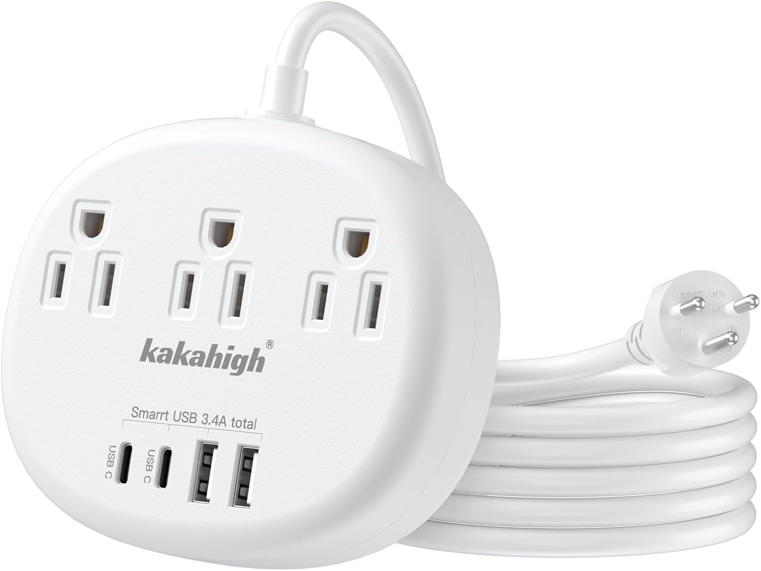Thailand Power Adapter, Thailand Plug Adapter with 3 American Outlets 4 USB Port...