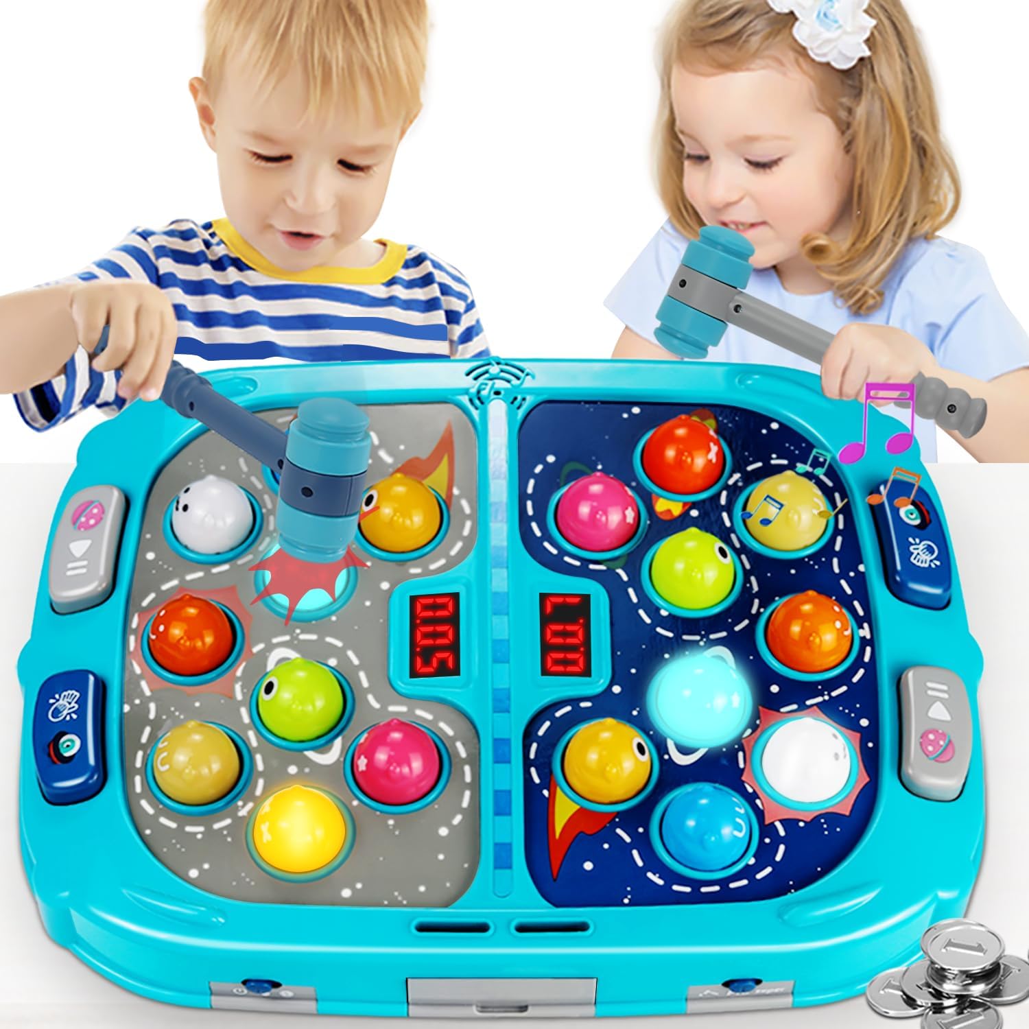 Whack Mole Game for Toddlers, Toys for 3-12 Year Old Boys and Girls, Whack Mole...