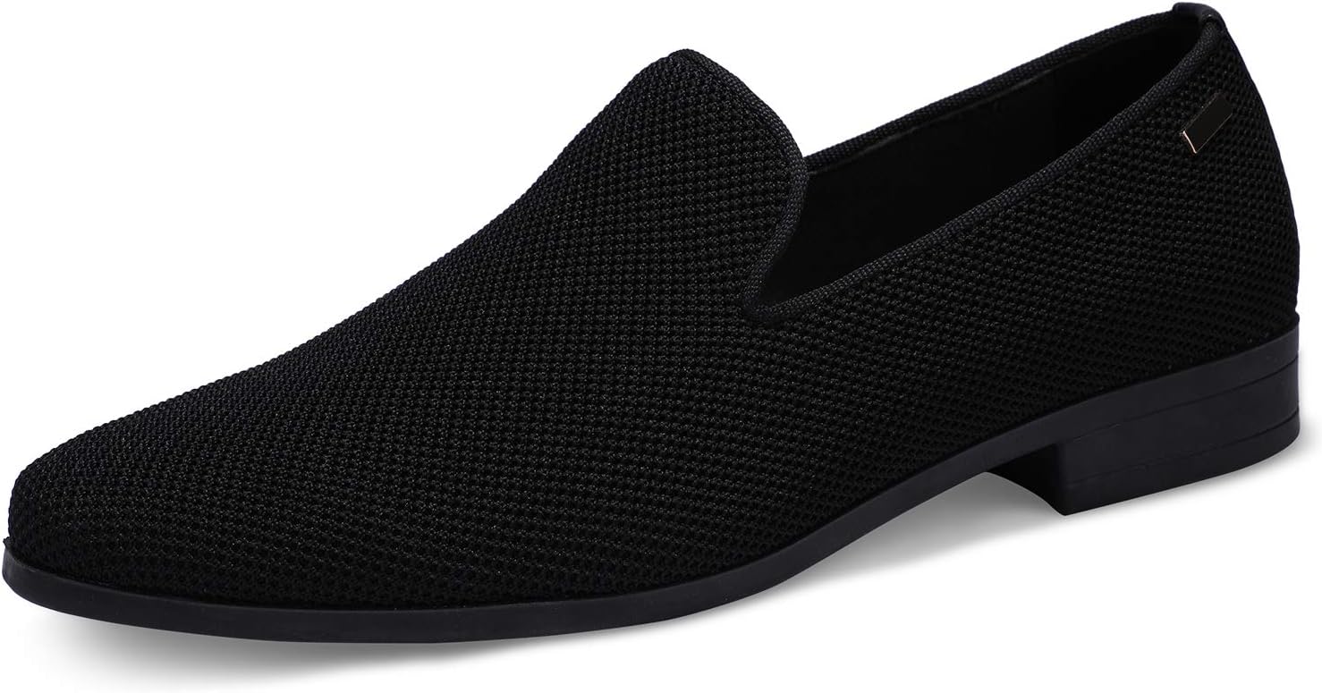 UUBARIS Mens Loafers Dress Shoes Slip On Driving Shoes Tuxedo Suit Shoes 9 Black