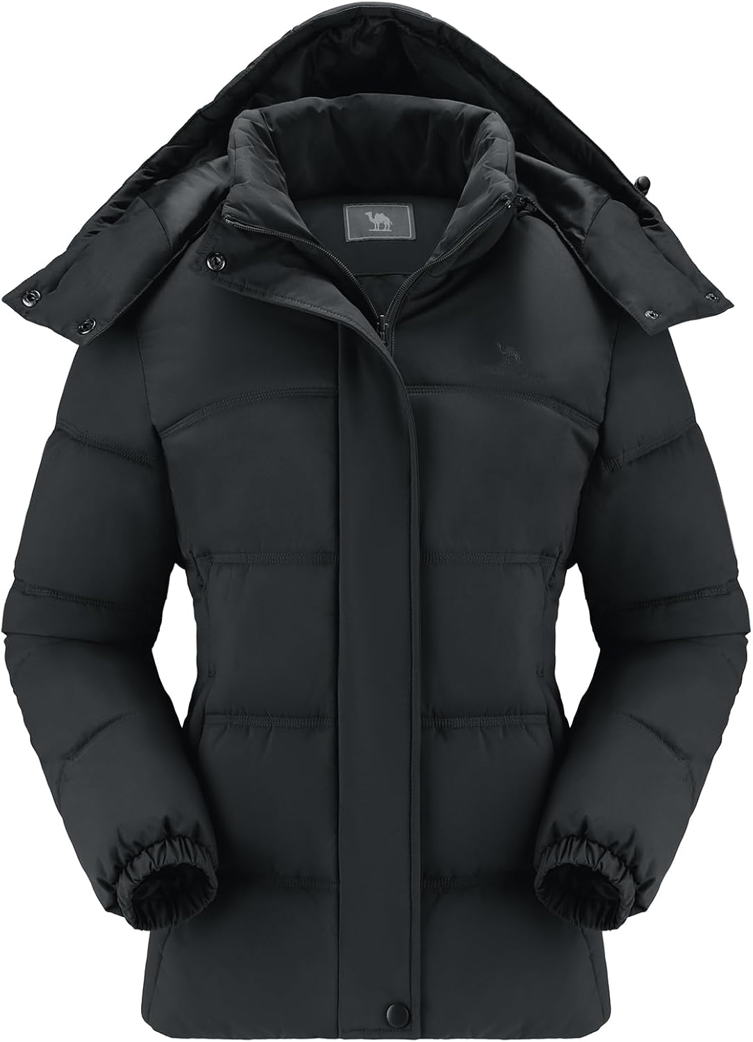 CAMLE CROWN Women's Puffer Jacket Coat Winter Warm Hooded Jacket Down Jacket Out...