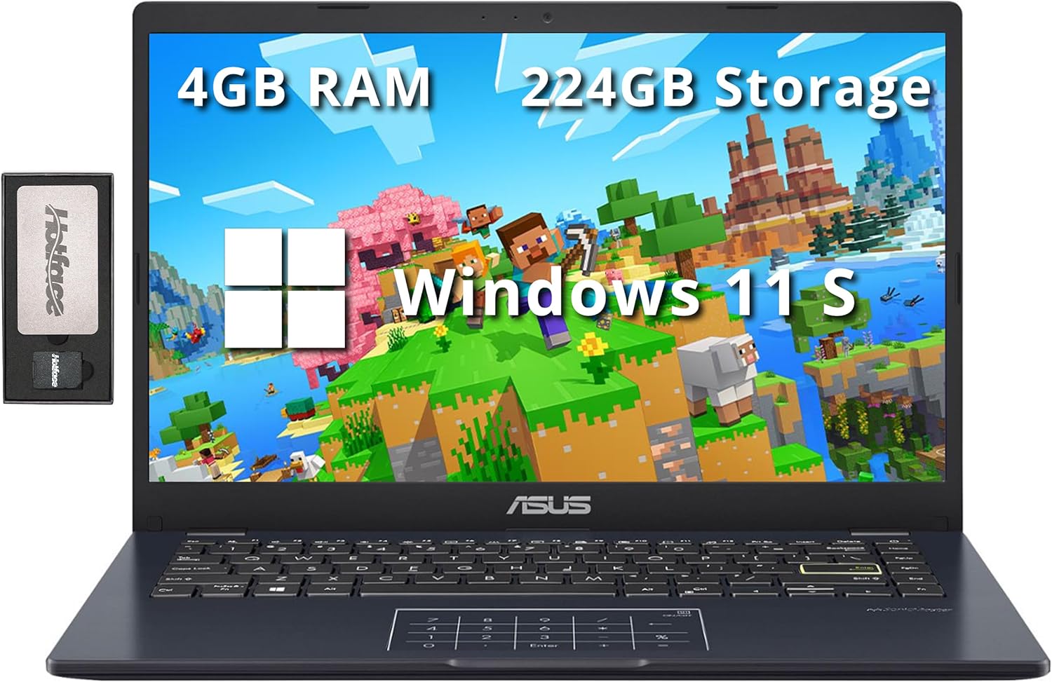 ASUS 14" FHD Laptop, Intel Celeron N4500 Processor, 4GB RAM, 224GB Storage(64GB...