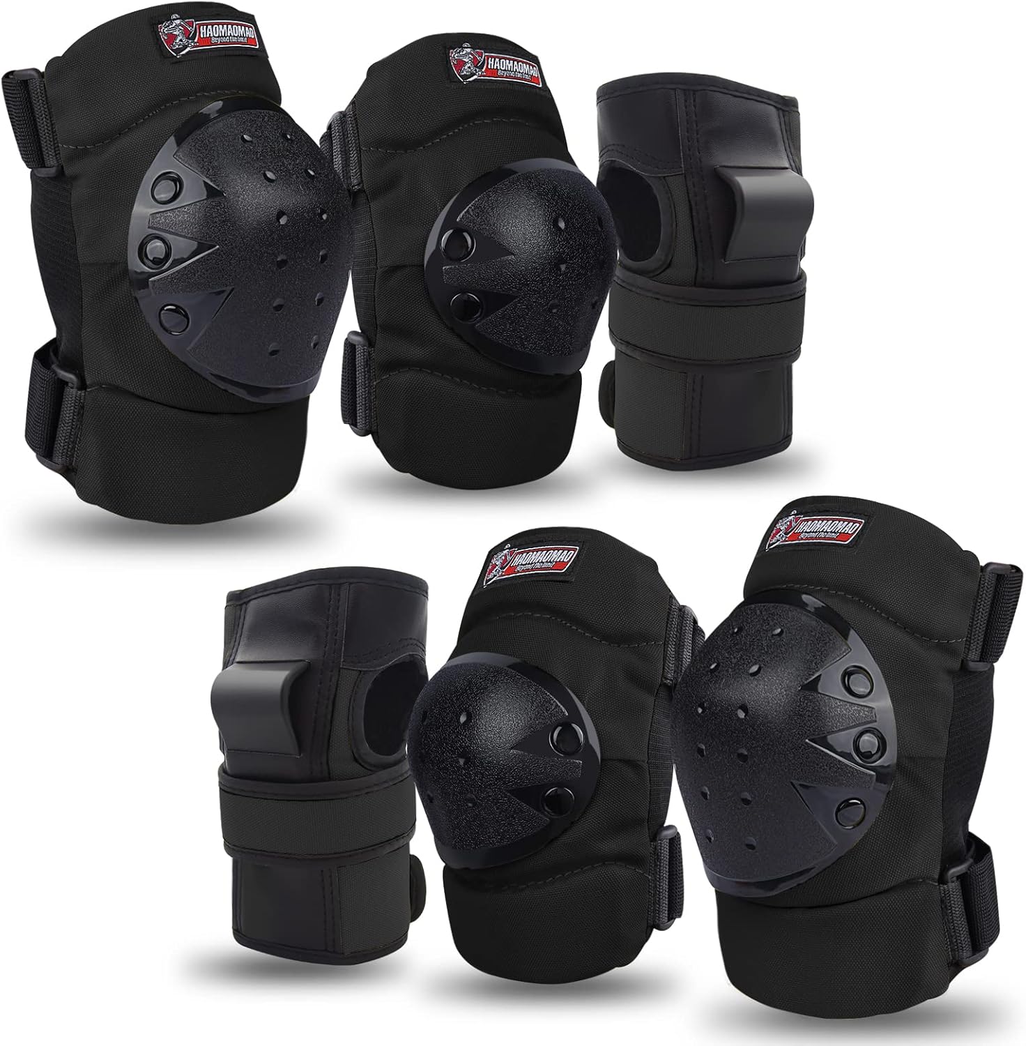 Adult & Kids Knee Pads Elbow Pads Wrist Guards Protective Gear Set for Skateboar...