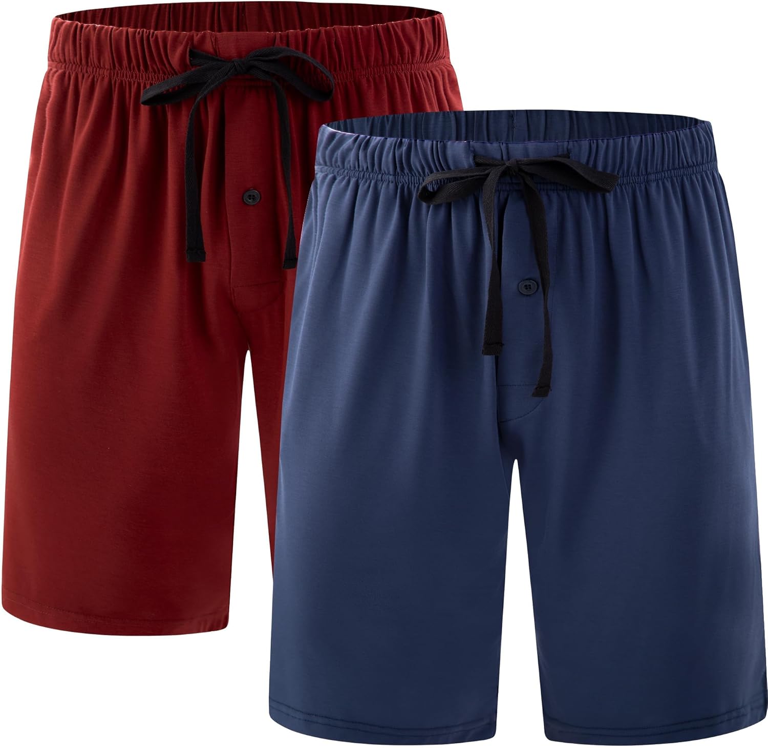 BAMBOO COOL Men’s Pajama Shorts Soft Sleep Shorts Comfy Lounge Pajama Bottoms wi...