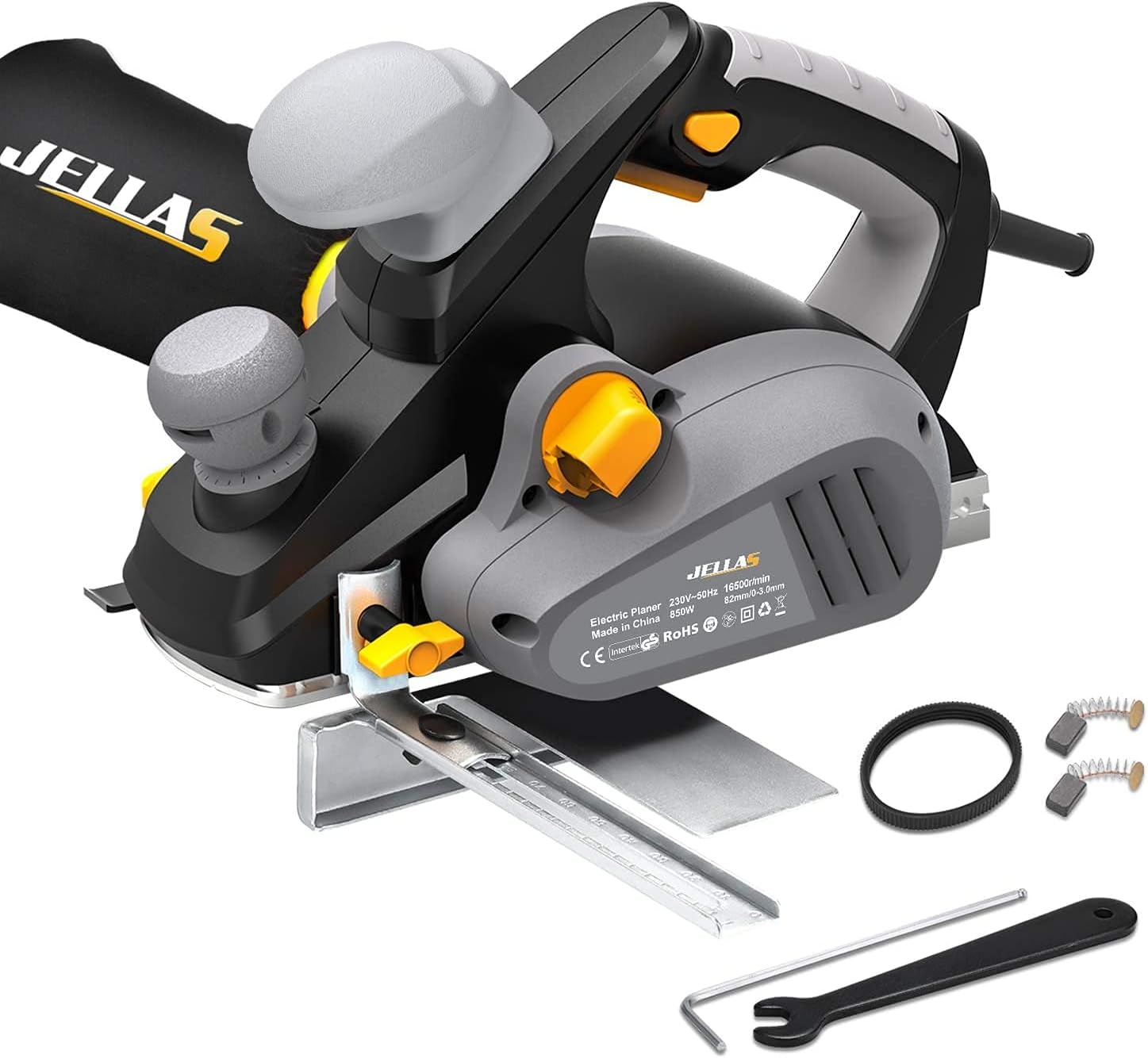 Electric Hand Planer, Jellas Planer with 82mm Width and 3mm Depth, Rebating, 165...