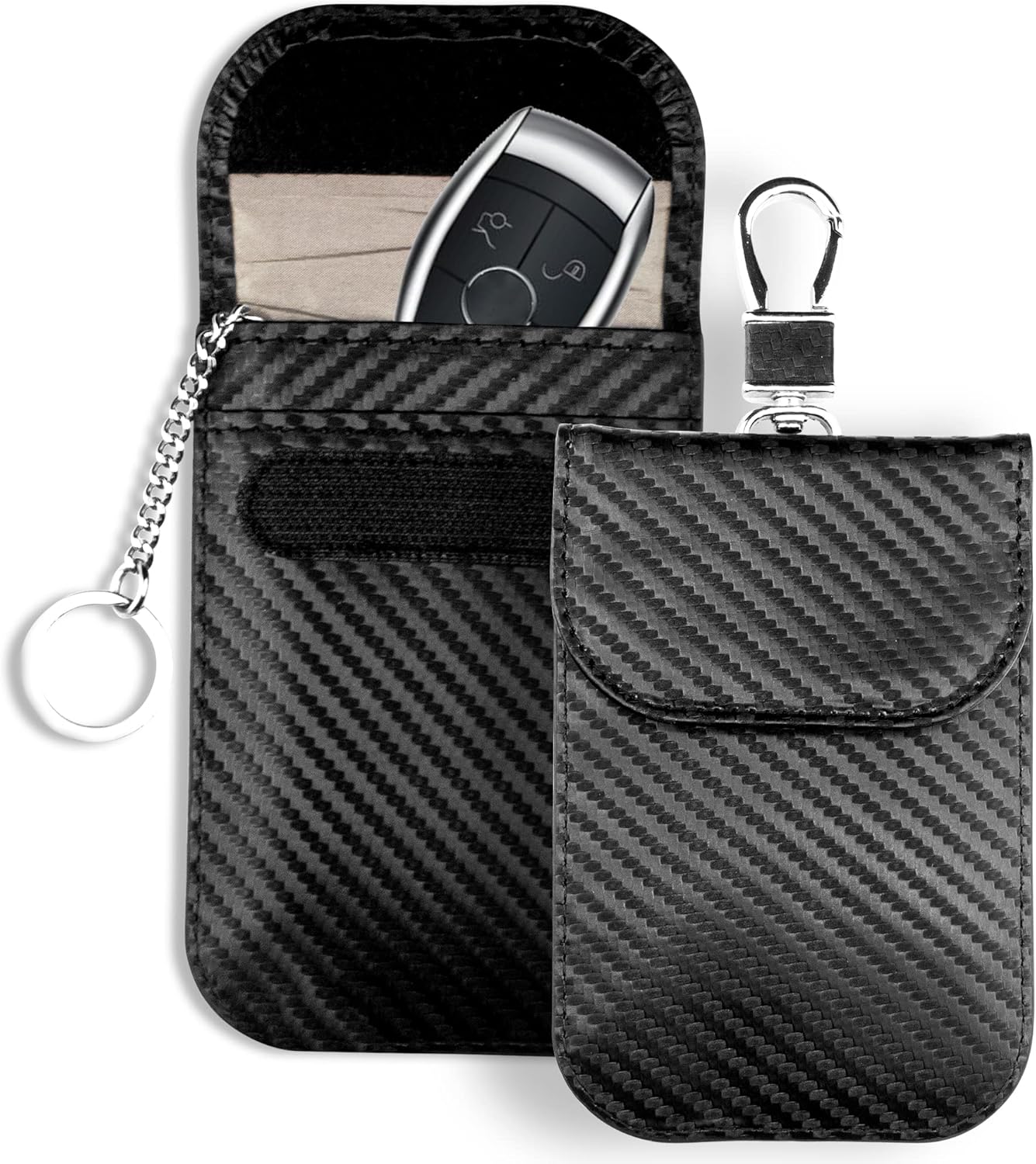 Teskyer 2 Pack Faraday Pouch for Car Keys Signal Blocker Pouch, Rfid Key Pouch f...