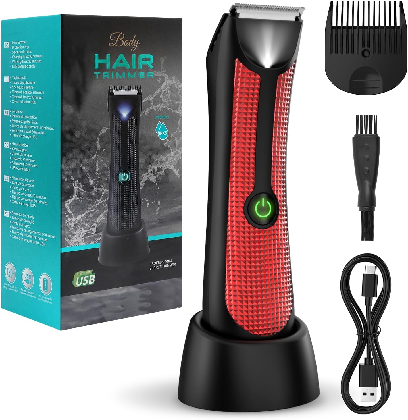 Vexloria Ball Trimmer Men, Body Groomer Men, Electric Groin Hair Trimmer, Body H...