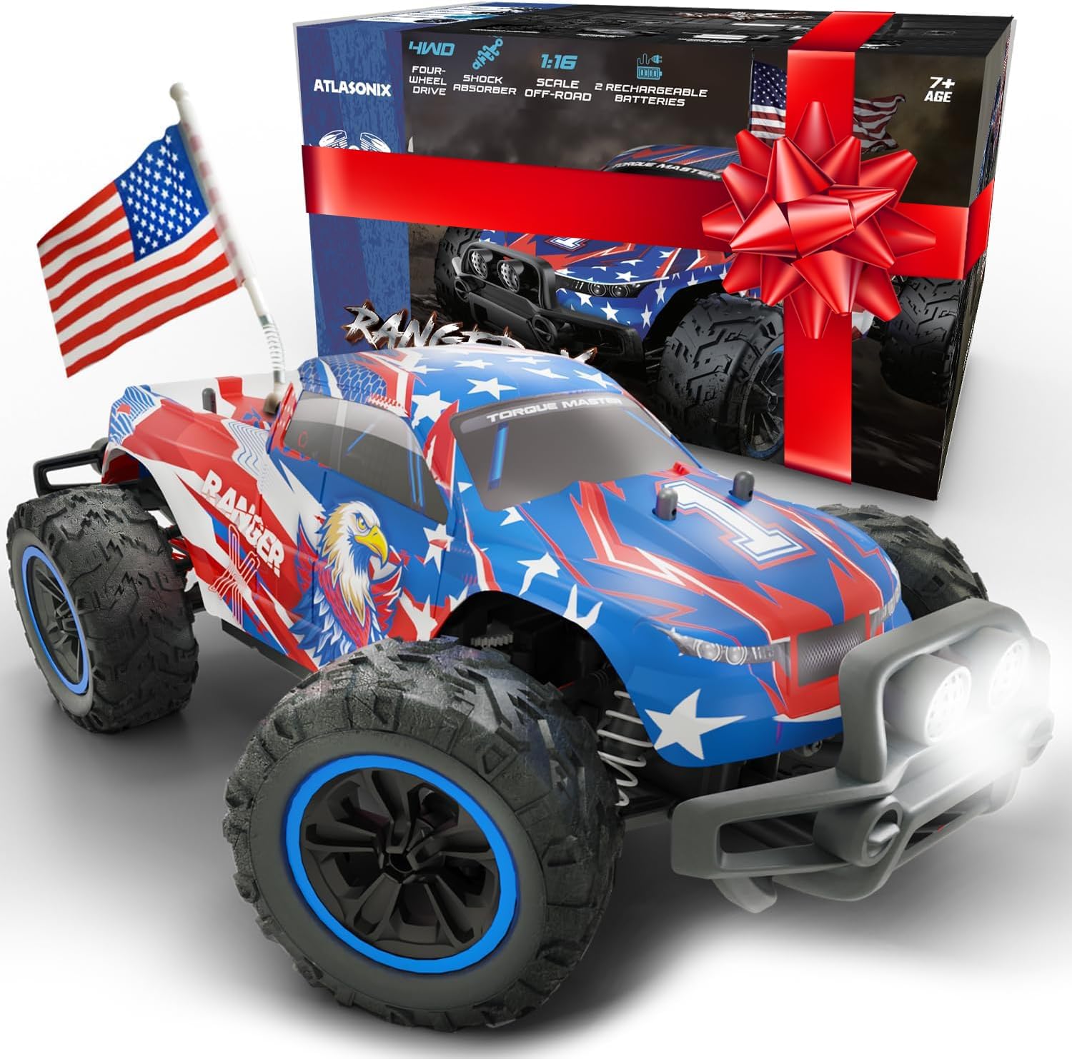 Fast RC Car 4x4 Truck - 36 mph 1:16 Brushless Motor Remote Control Car for Adult...