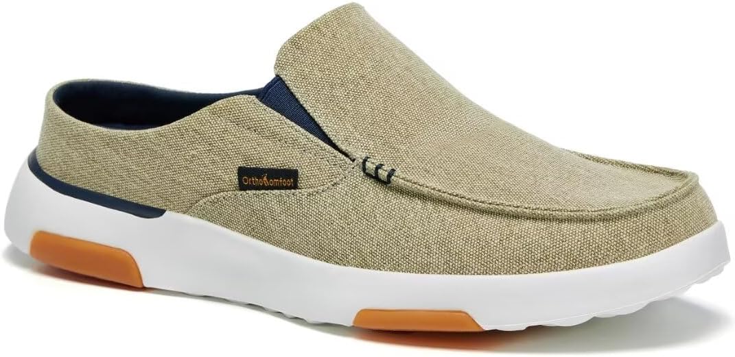 OrthoComfoot Men's Orthopedic Slip-On Loafers Walking Shoes with Arch Support: C...