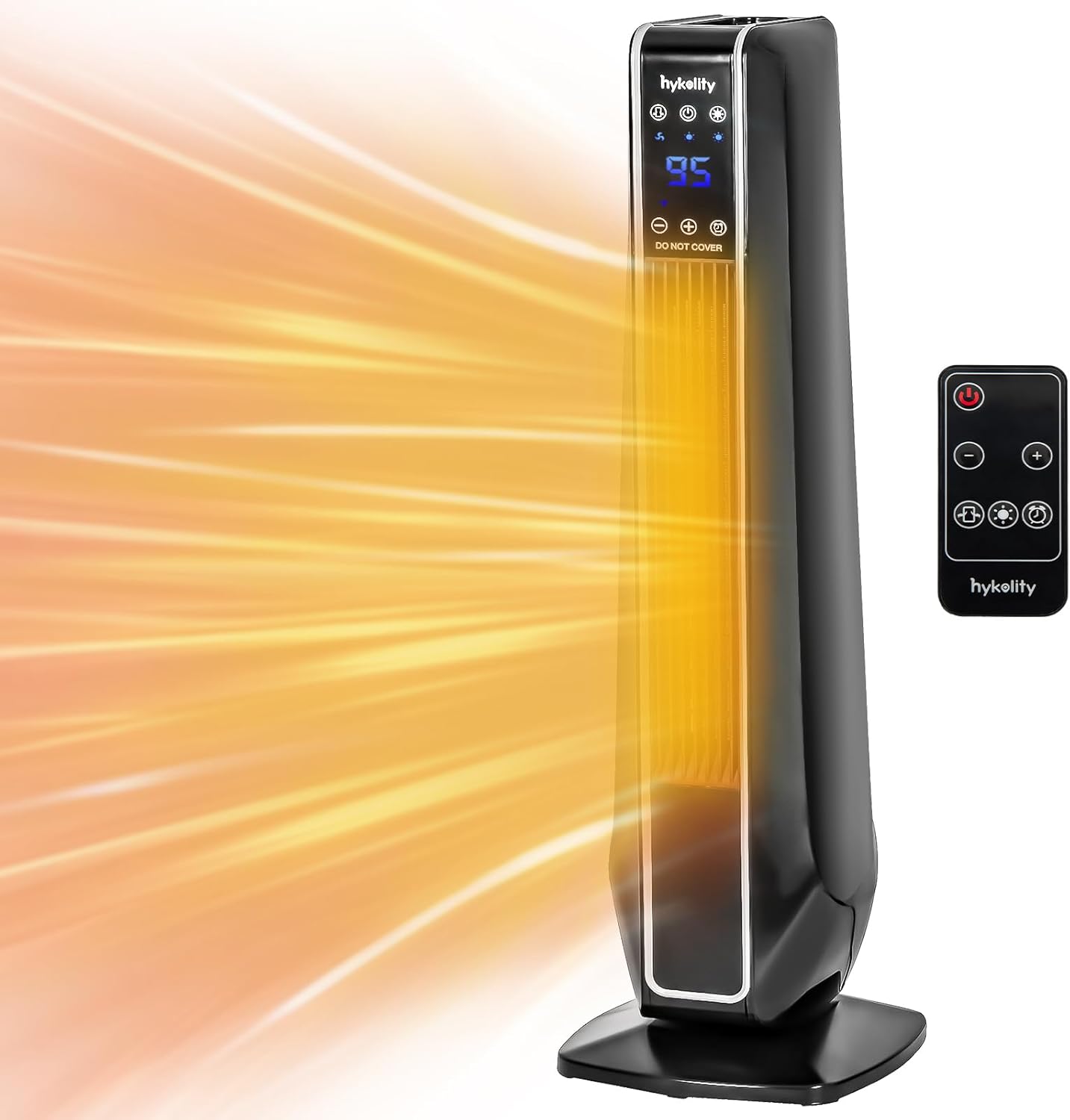 Hykolity 1500W Oscillating Ceramic Space Heater with Timer, 29in. Electric Tower...