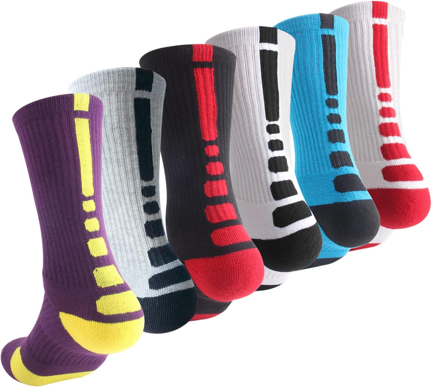 OLCHEE Boys Sock Basketball Soccer Hiking Ski Athletic Outdoor Sports Thick Calf...