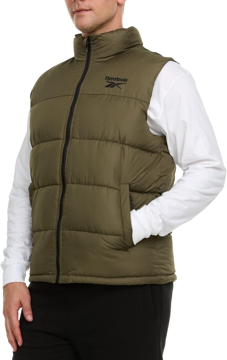 Reebok Mens Puffer Vest for Winter, Lightweight Down Alternative, Men's Outerwea...