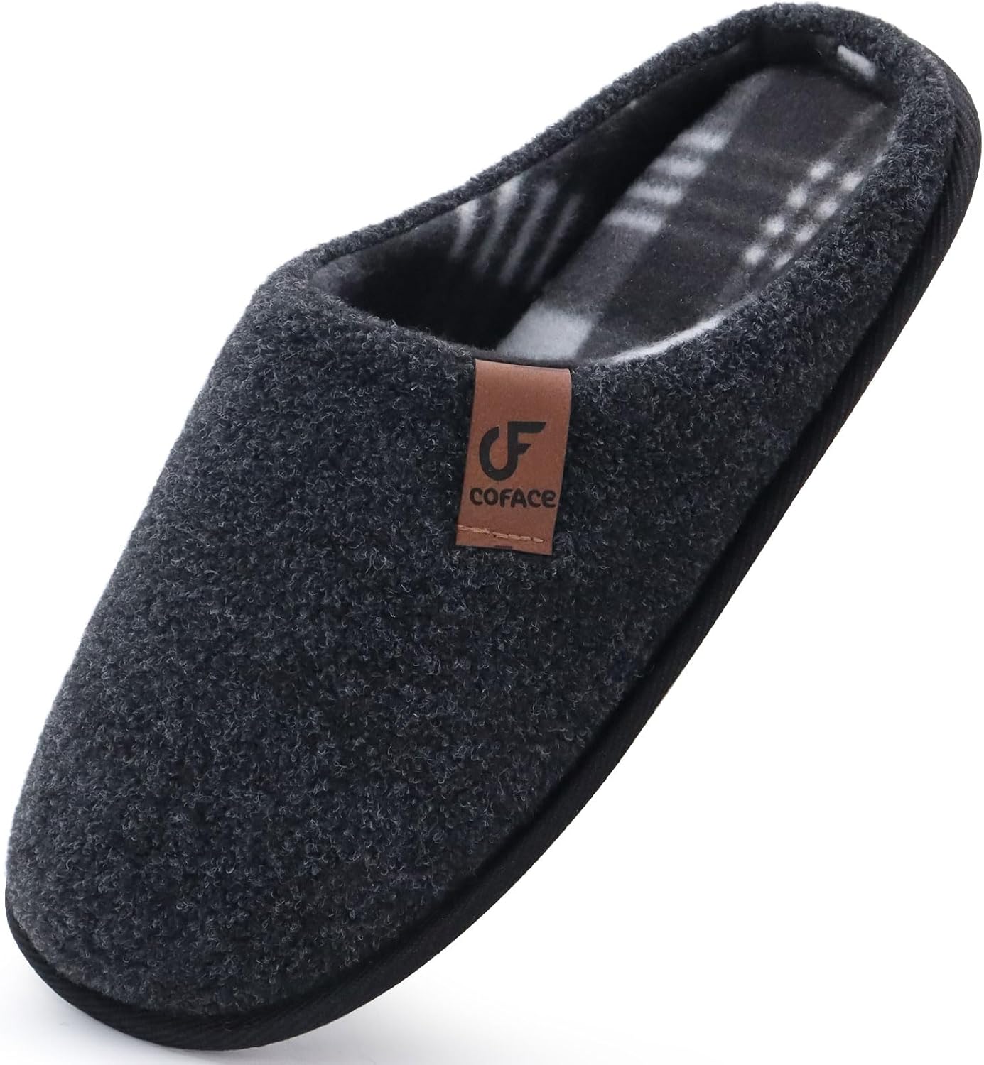 COFACE Unisex Mens Womens Cozy Memory Foam Scuff Slippers Casual Slip On Warm Ho...
