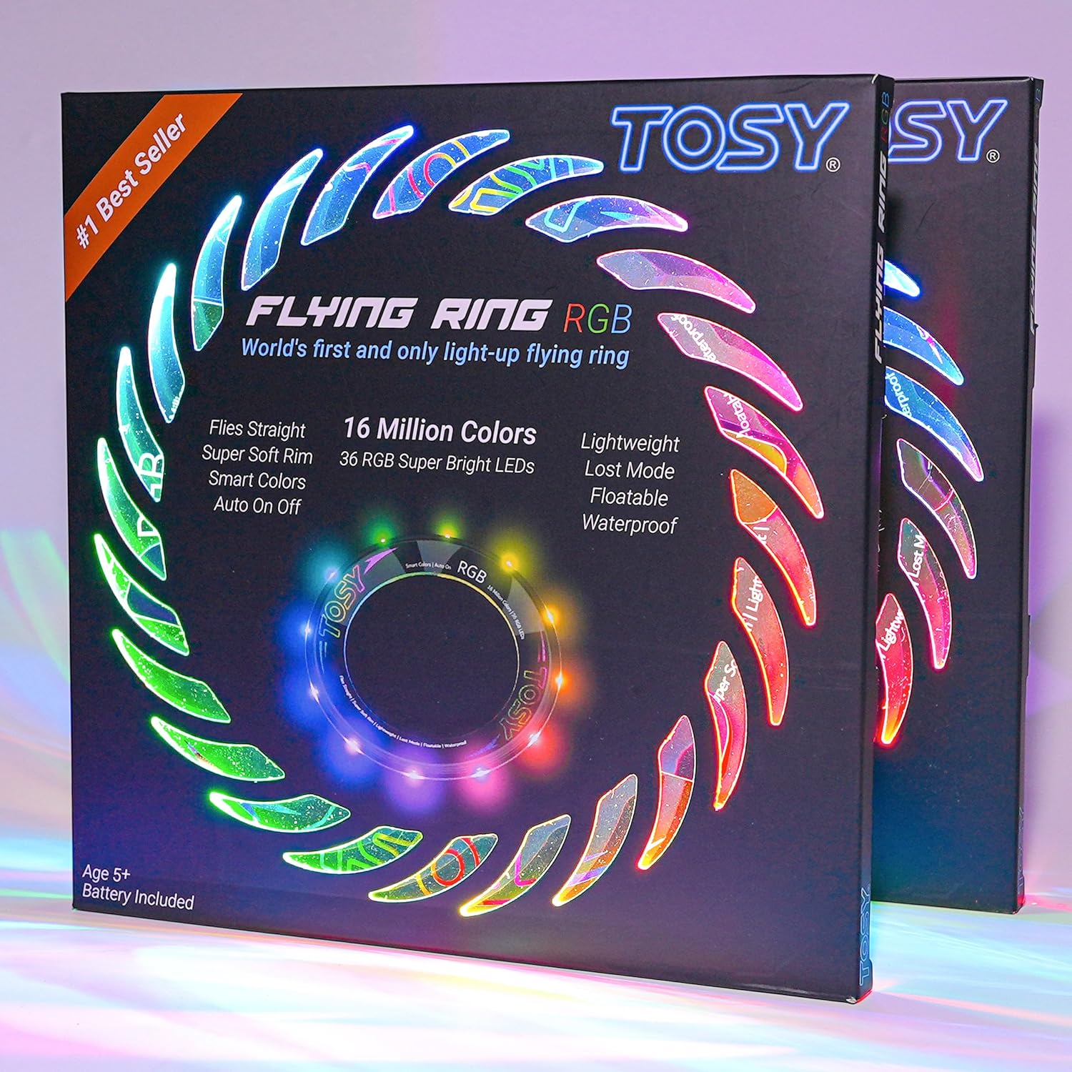 TOSY Flying Ring - 16 Million Color RGB, Super Bright, Lost Mode, Auto Light Up,...