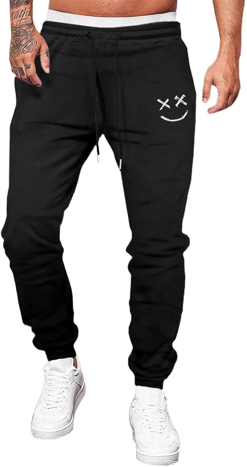 Meilicloth Men's Jogging Bottoms, Cotton Long Sweatpants with Pockets, Regular F...