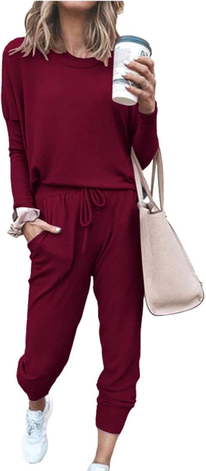 Fixmatti Women Casual 2 Piece Outfit Long Pant Set Sweatsuits Tracksuits X-Large...