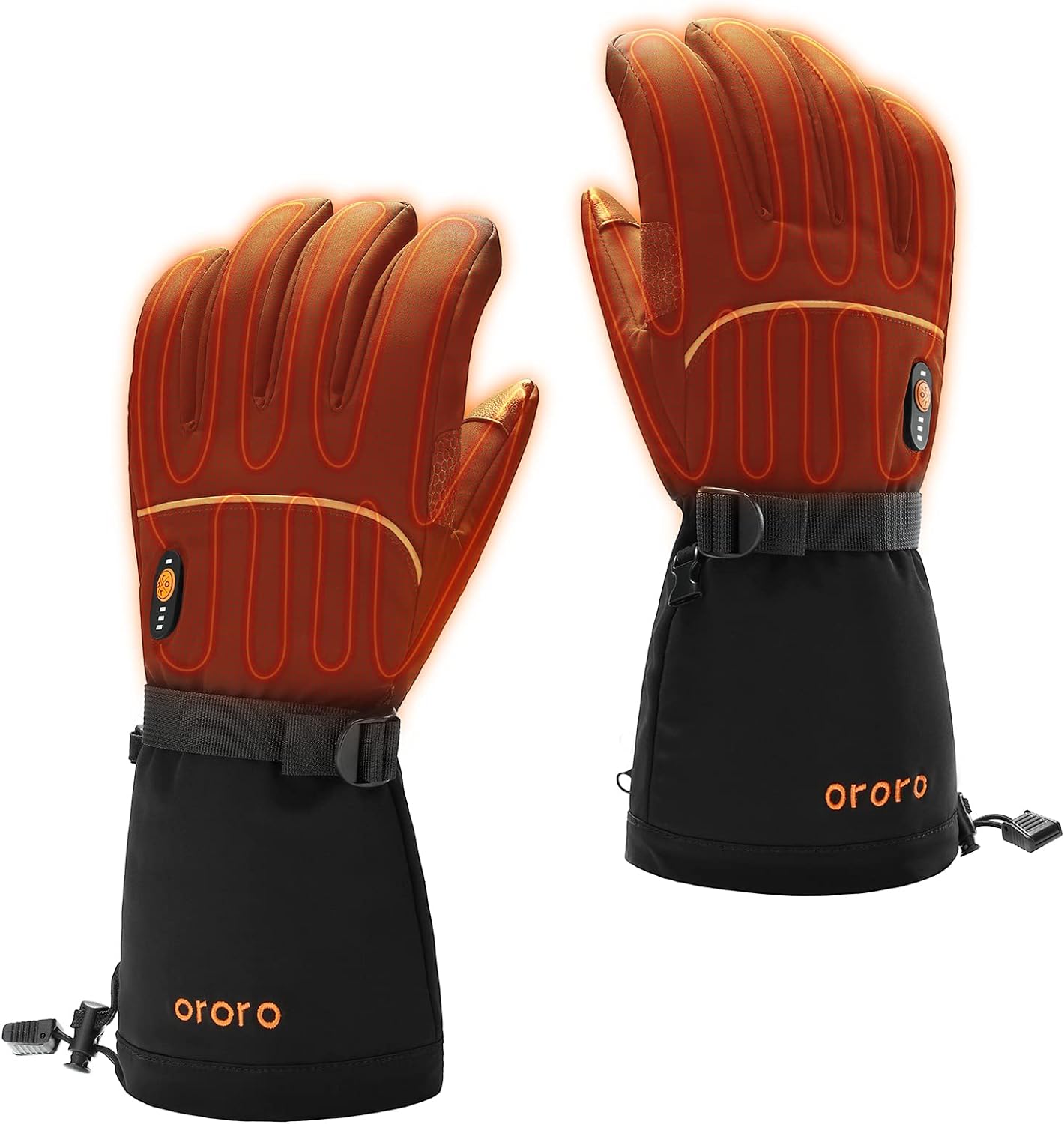 ORORO Heated Gloves for Women and Men, Rechargeable Heated Motorcycle Ski Gloves...