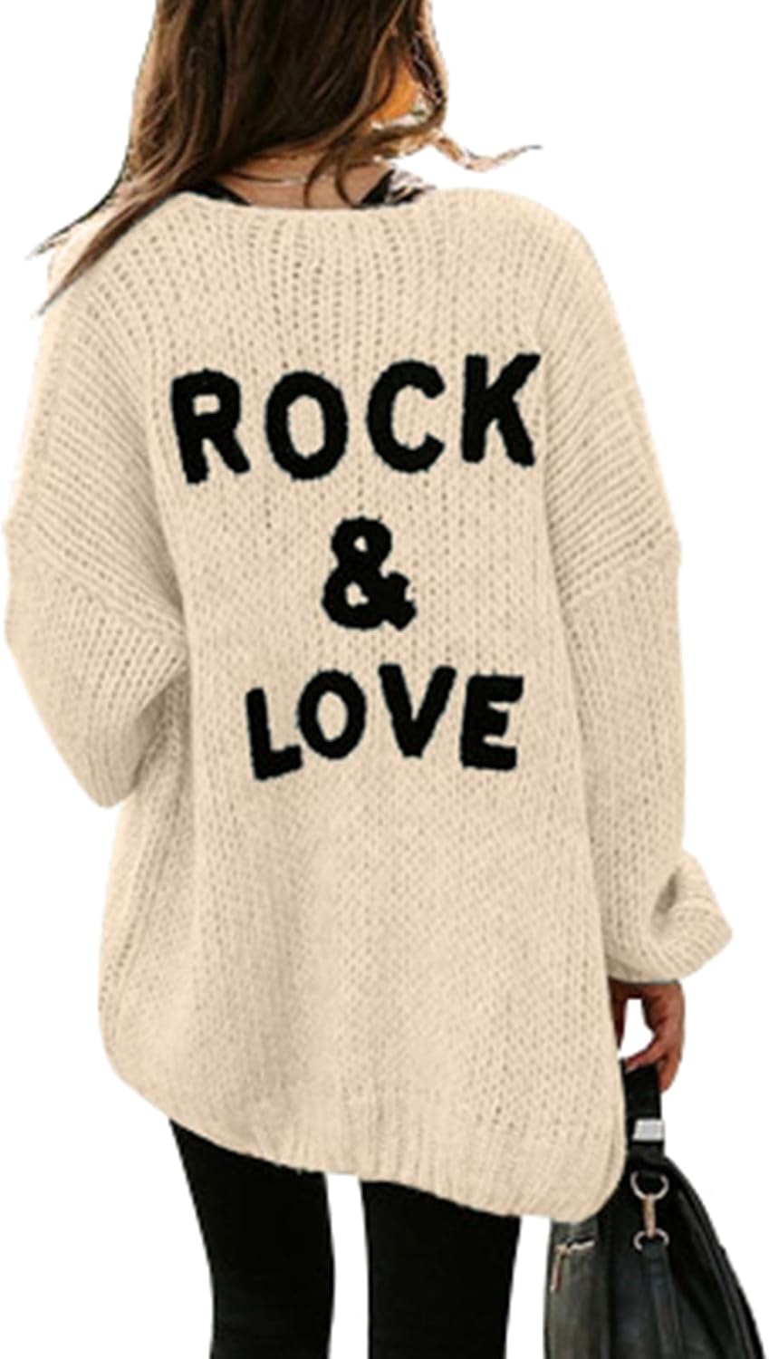 PRETTYGARDEN Women's Long Sleeve Open Front Knit Cardigans Sweaters Soft Loose D...