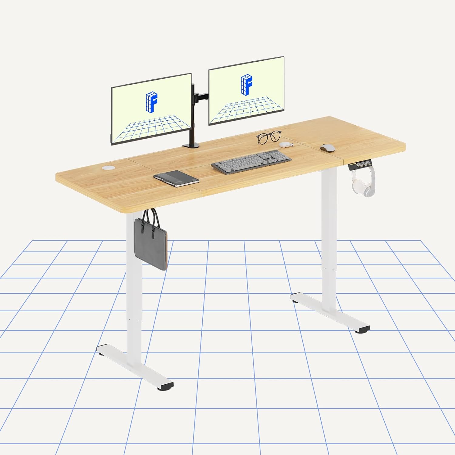 FLEXISPOT Electric Standing Desk 160 x 60 cm Height Adjustable Standing Desk for...
